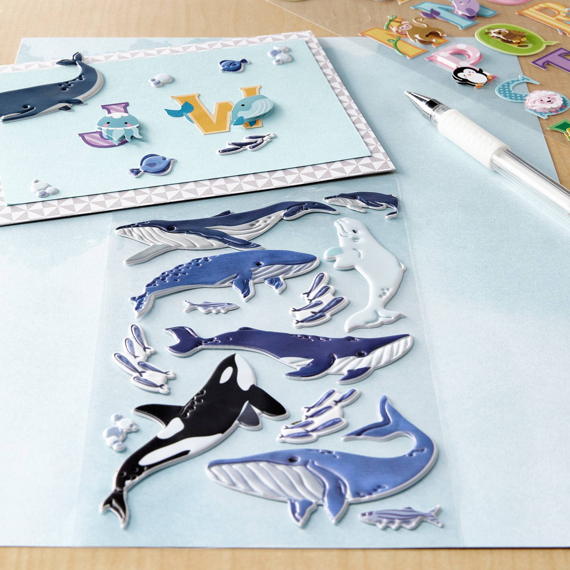 Whales Dimensional Stickers by Recollections™